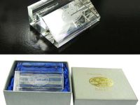 Crystal Name Card Holder with Silver Gift Box