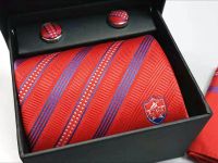 Customised Necktie Cufflinks & Handkerchief Set
