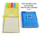 Memo Pad,5 Post it Note,Ball Pen with Calendar 4 in 1