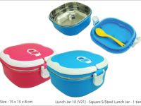 Square Stainless Steel Lunch Jar (1-Tier)