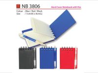 Hard Cover Notebook with Pen NB3806