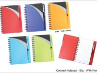 Big Coloured Notepad with Pen