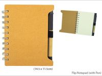 Wire-O Flip Notepad with Pen
