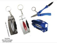 Mini LED Torchlight with Scissors, Tools & Pen