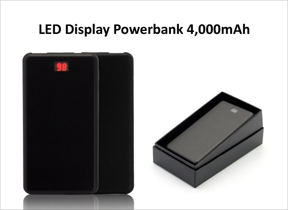 LED Display Powerbank 4,000mAh