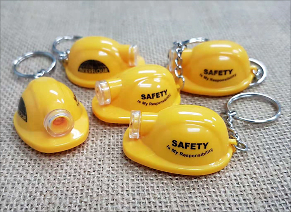 Safety Helmet Torchlight Keychain