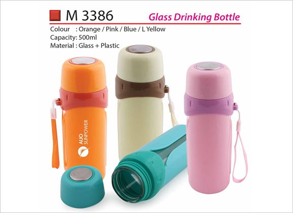 Glass Drinking Bottle M3386