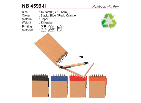 Recyclable Notebook with Pen NB4599 ii