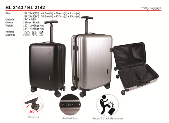 Exclusive Trolley Luggage Bag BL2143 BL2142