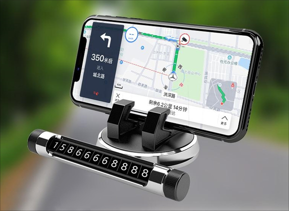 Car Dashboard Mobile Phone Holder with Contact Display