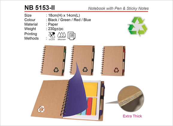 Notebook with Pen & Sticky Notes NB5153-ii