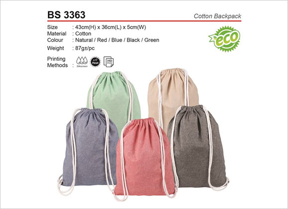 Cotton Sling Backpack BS3363