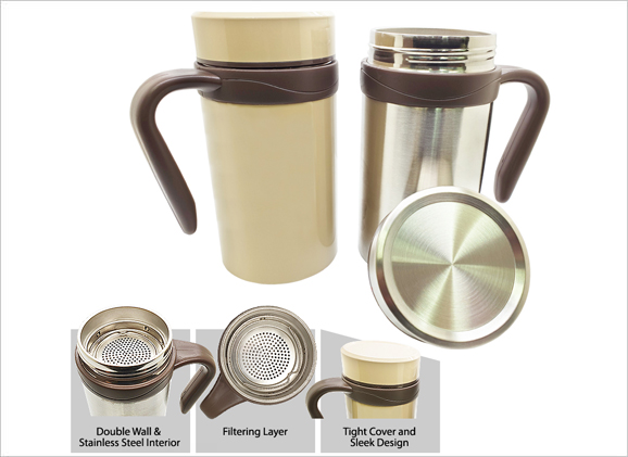Stainless Steel Coffee Mug 450ml