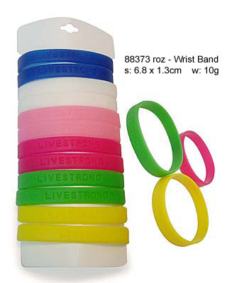 embossing logo wristband