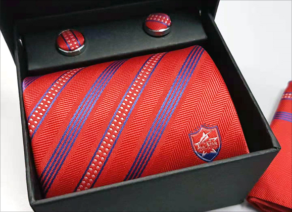 Customised Necktie Cufflinks & Handkerchief Set