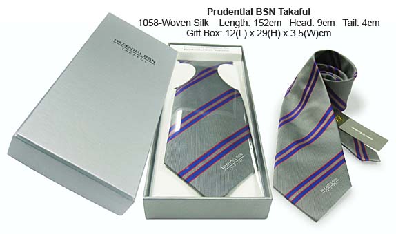 Prudential BSN Takaful Custom Made Silk Woven Necktie