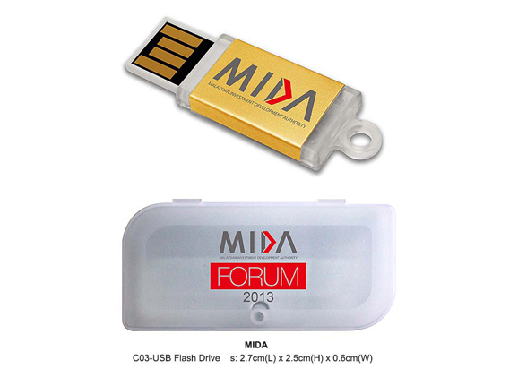 C 03 Plastic USB Flash Drive MIDA
