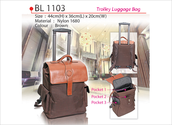 Trolley Luggage Bag Backpacker BL1103