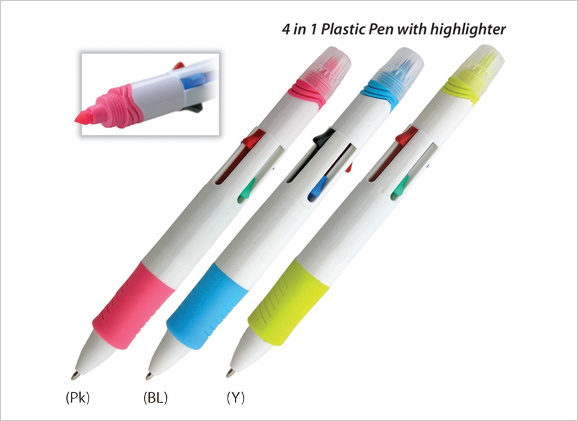 4 in 1 Pen with Highlighter Y3590