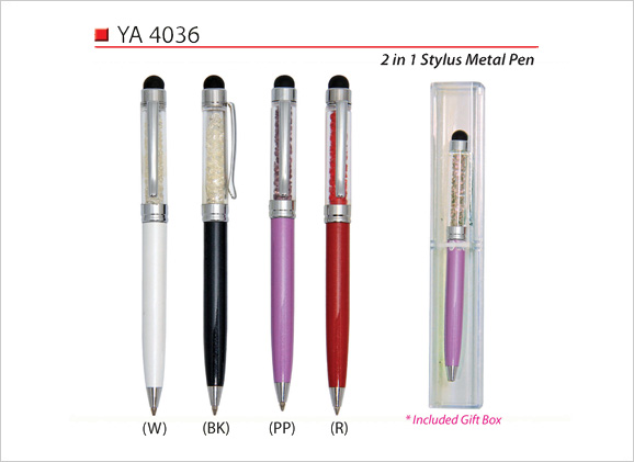 2 in 1 Stylus Metal Pen YA4036