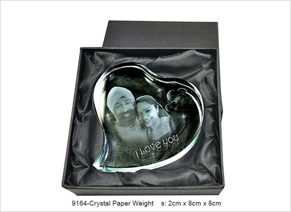 Love Crystal Paper Weight 9164