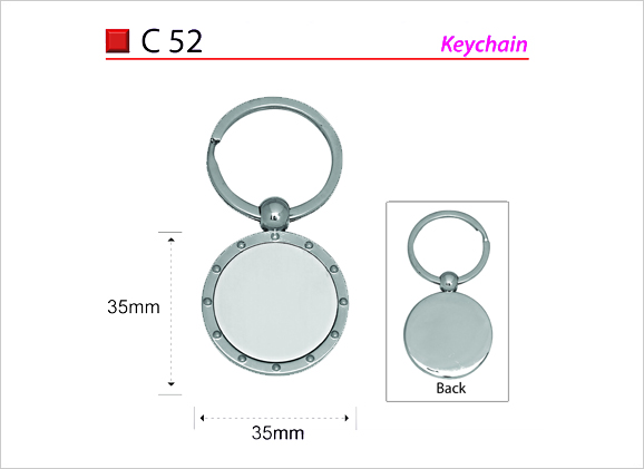 Round Metal Keychain C52