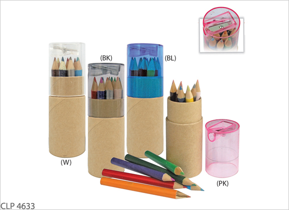 Colour Pencil & Sharpener Set CLP4633 meko 12pcs