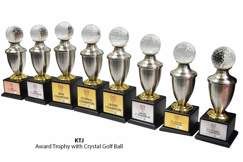 Crystal Golf Ball Award Trophy