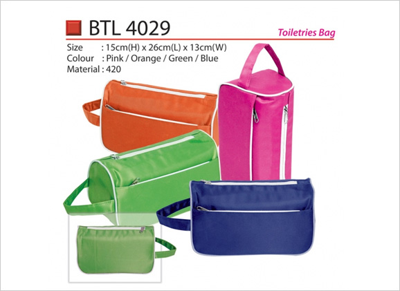 Dual Zip Compartment Quality Toiletries Bag BTL4029