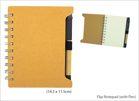 Wire-O Flip Notepad with Pen