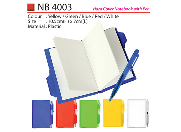 Hard Cover Notebook with Pen NB4003