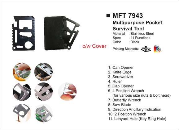 Card Shape Multipurpose Pocket Survival Tool Malaysia Corporate