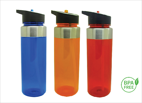 Colour Bottle with Straw 750ml