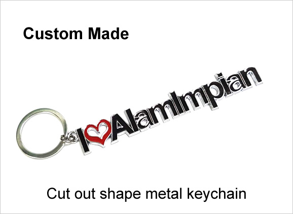 Cut Out Shape Metal Keychain