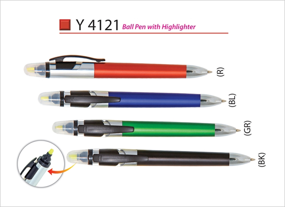 Ball Pen with Highlighter Y4121