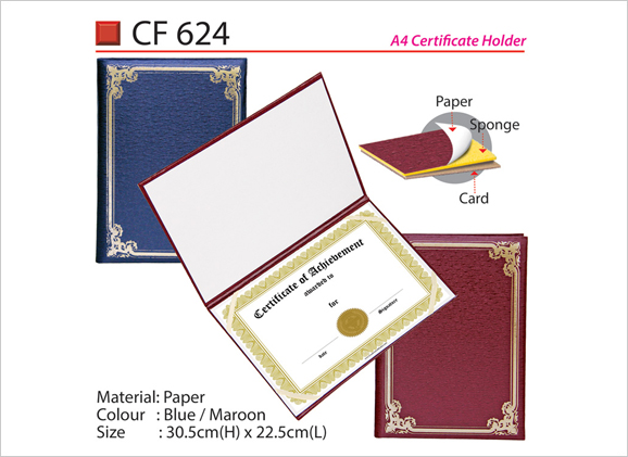 Paper A4 Certificate Holder CF624