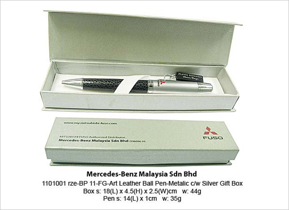 1101001rze-BP11-FG Art Leather Ball Pen Mercedes Benz 90304