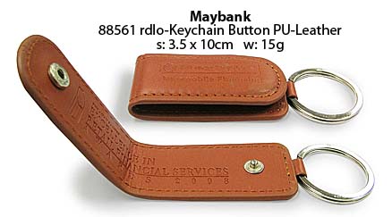 Keychain Button PU-Leather