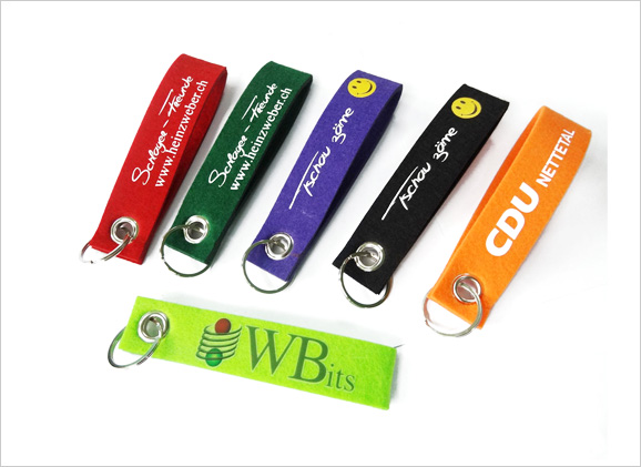 Felt / Polyester Key Tag Logo Printing