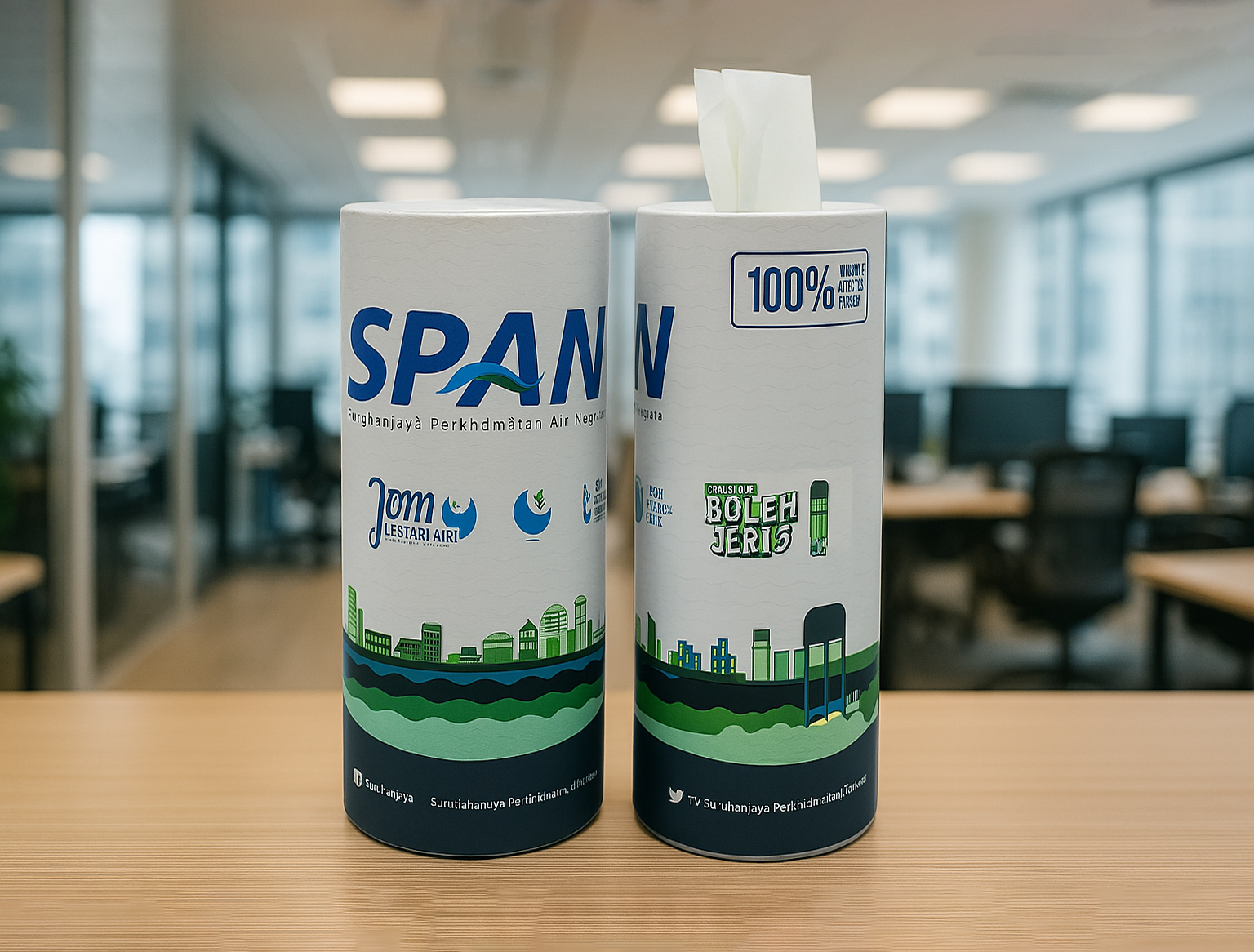 Promotional Soft Facial Tissue Tube Box - SPAN